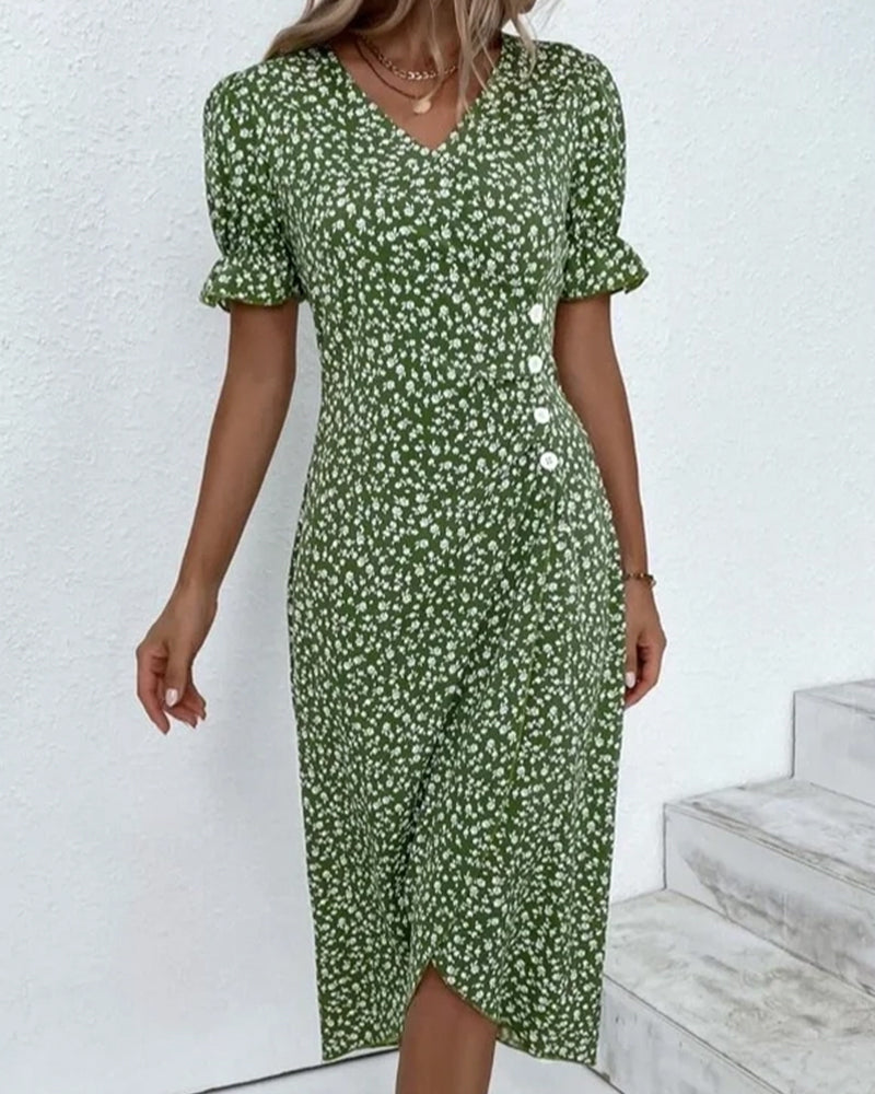 Nienke | Women's Floral Print Midi Dress-4