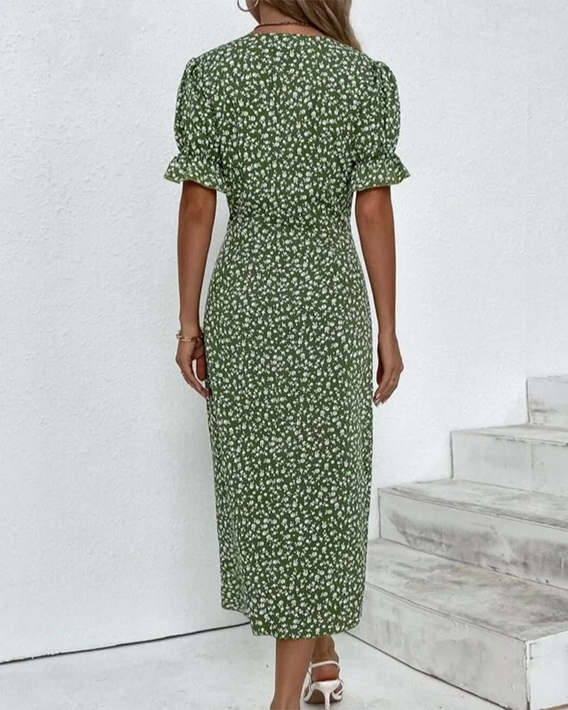 Nienke | Women's Floral Print Midi Dress-5