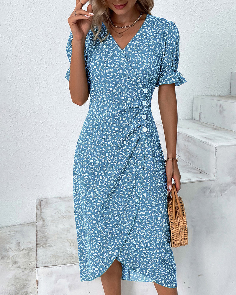 Nienke | Women's Floral Print Midi Dress-2