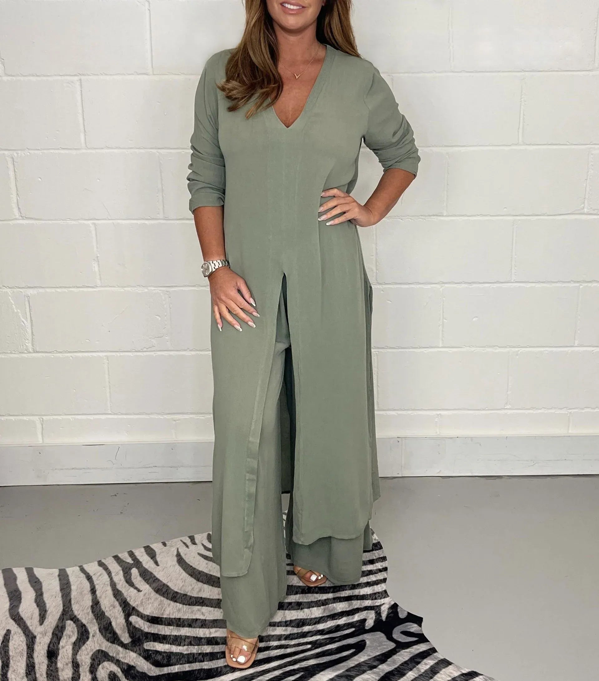 Women's Cotton Two-Piece Outfit Set-1