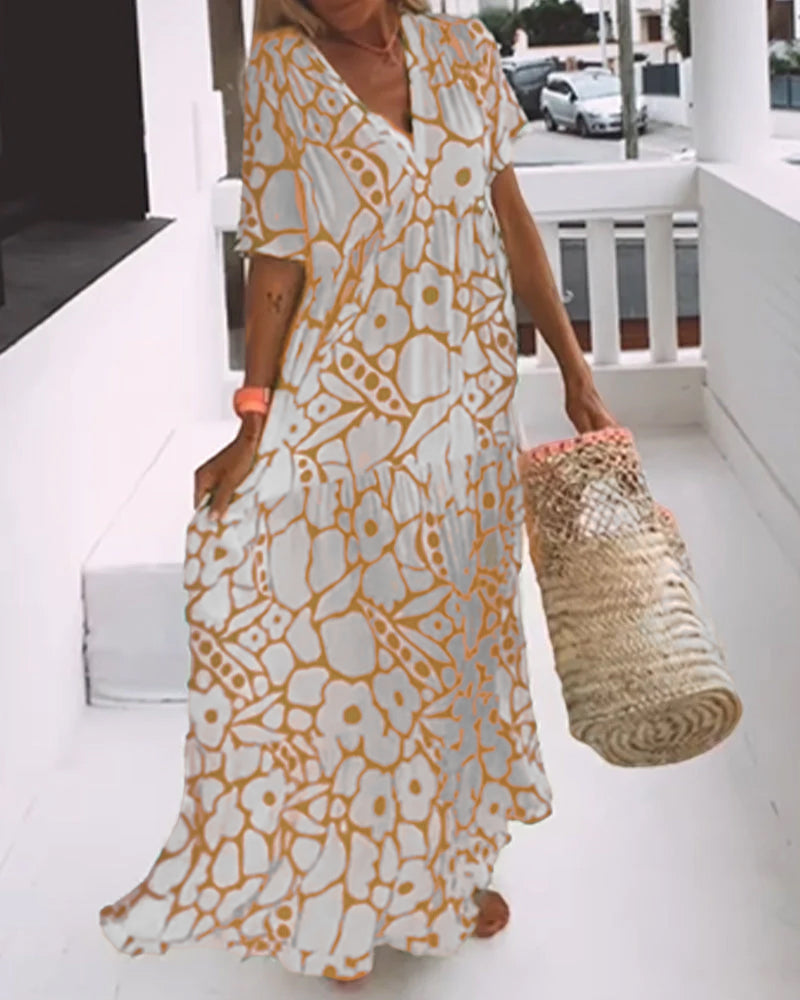 Variant image for Nienke | Women's Printed Loose Midi Dress-7