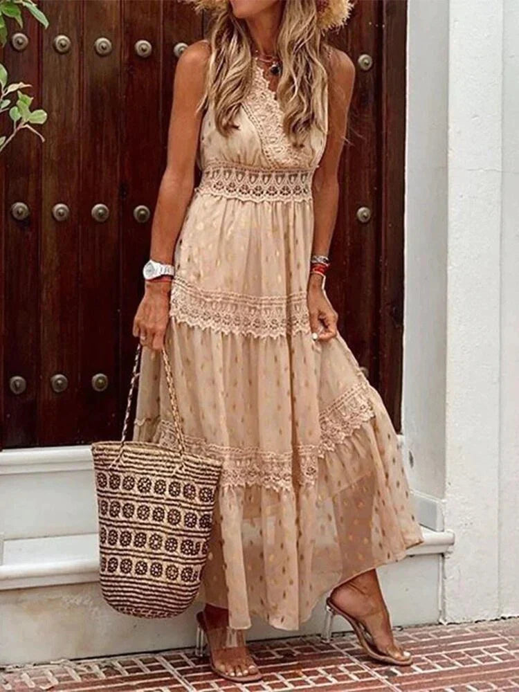 Nina | Elegant Long Lace Women's Dress-1