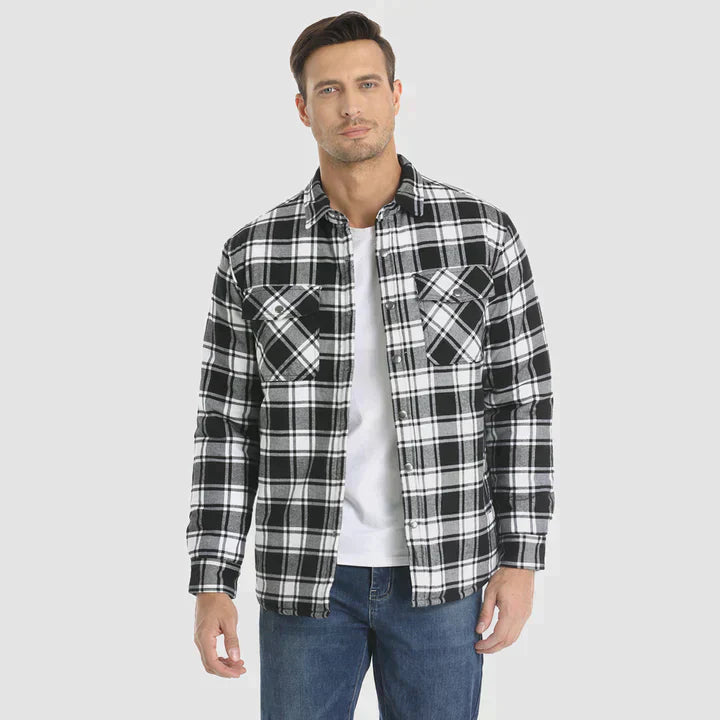 Jake | Checkered Long Sleeve Men's Shirt-2