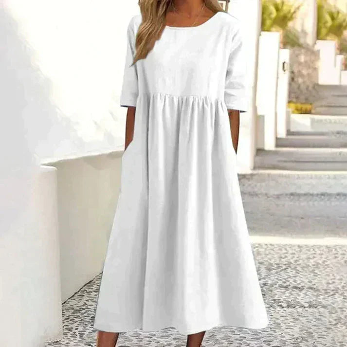 Astrid | Women's White Summer Dress-3
