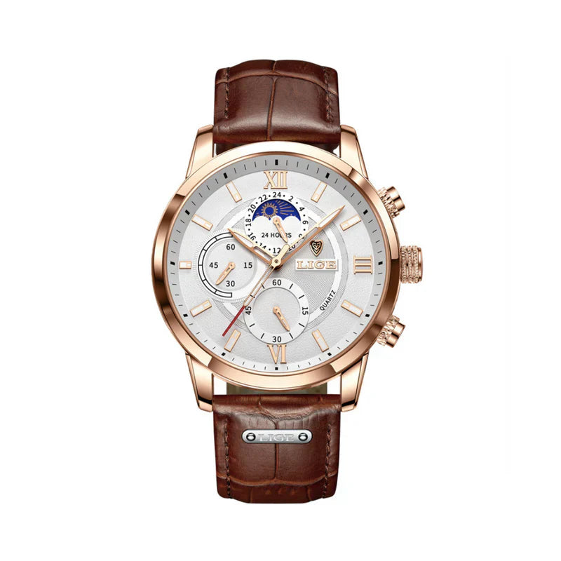 Men's Leather Classic Watch-1