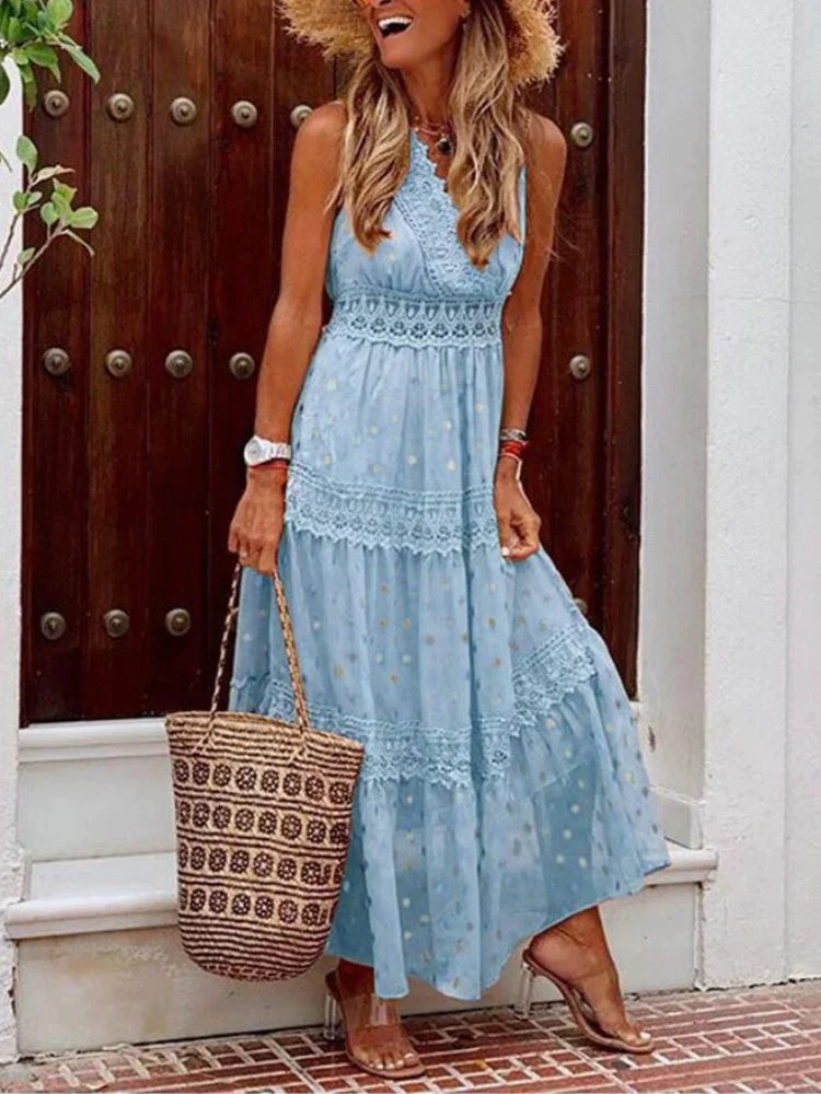 Nina | Elegant Long Lace Women's Dress-4