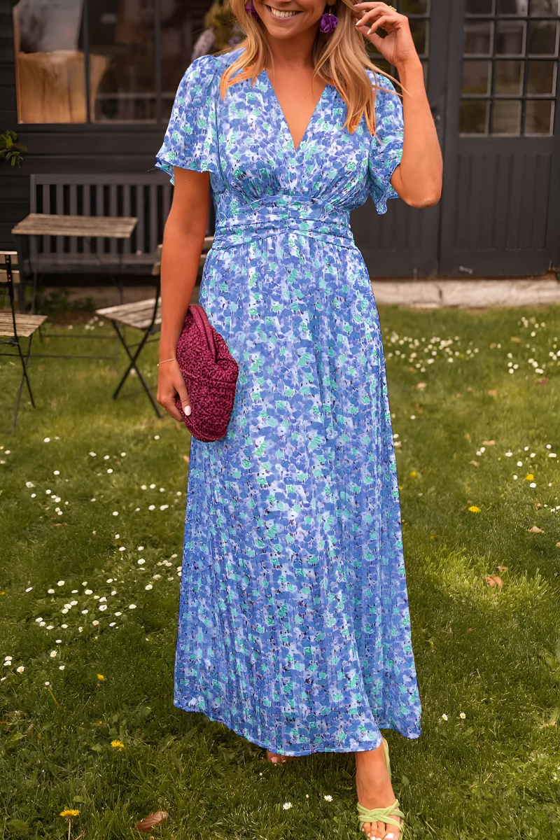 Women's Lightweight Floral Maxi Dress-2