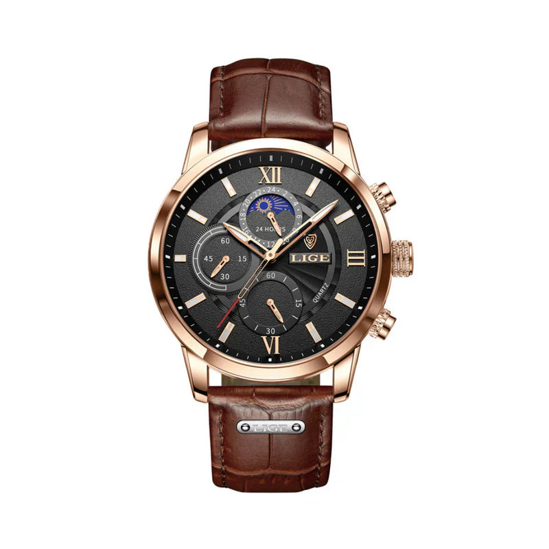 Men's Leather Classic Watch-2