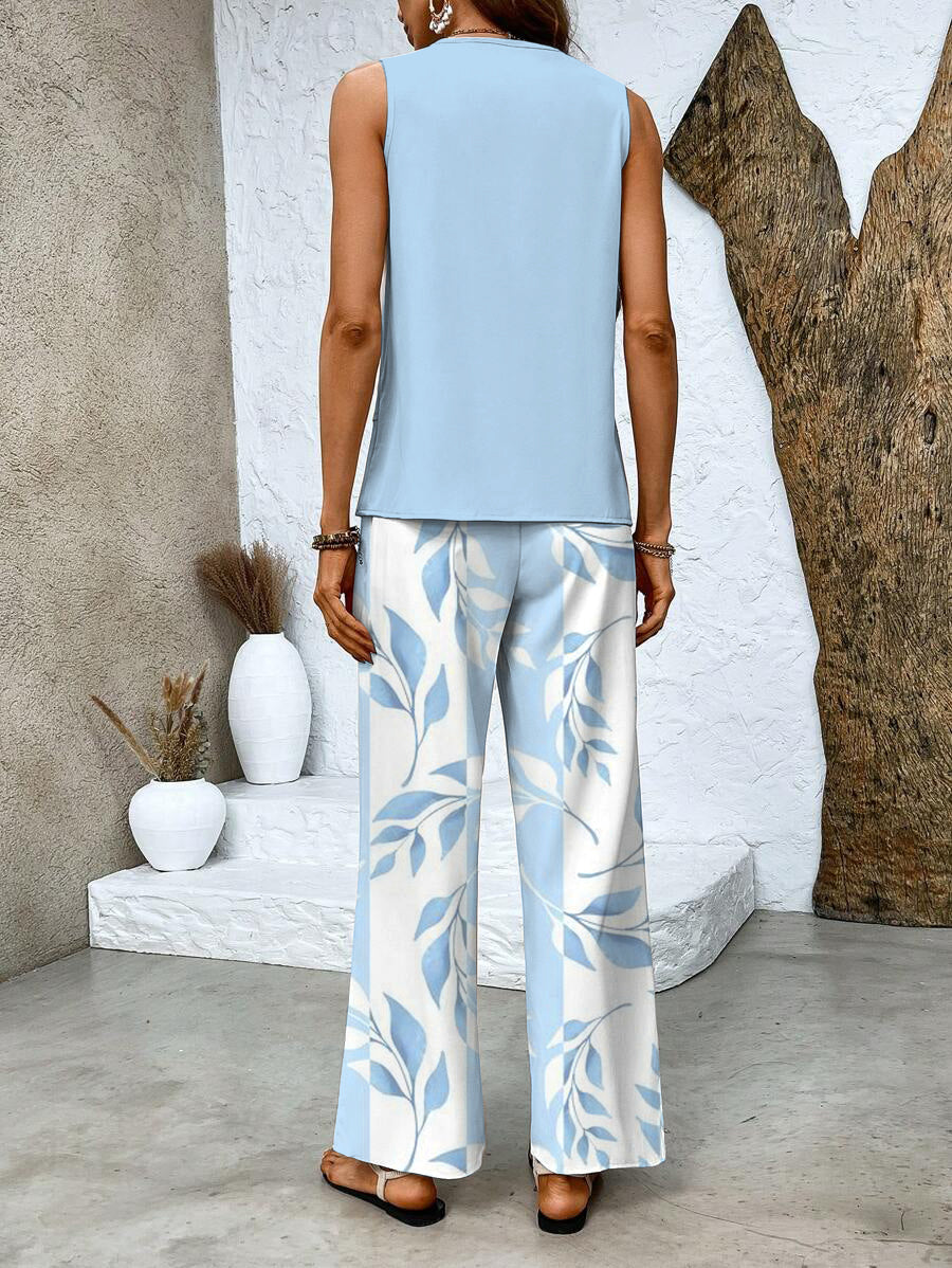 Women's Cotton Two-Piece Set Casual Stylish Outfit-3