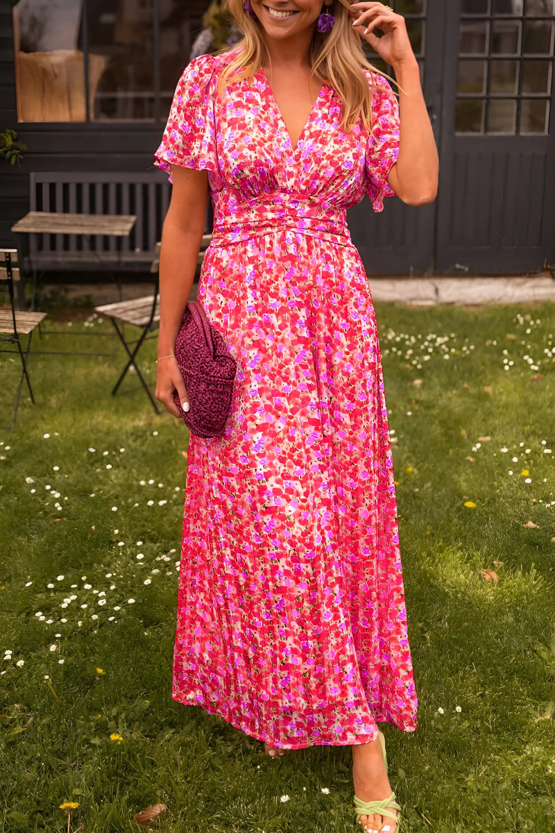 Women's Lightweight Floral Maxi Dress-3