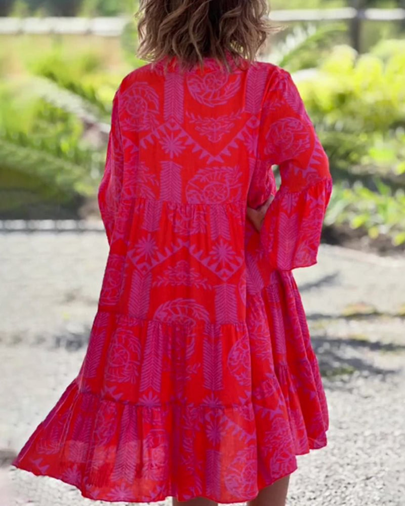 Women's Plus Size Dress | Geometric Boho Print-3