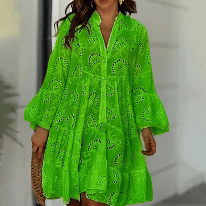 Women's Maxi Dress Cotton Blend-3