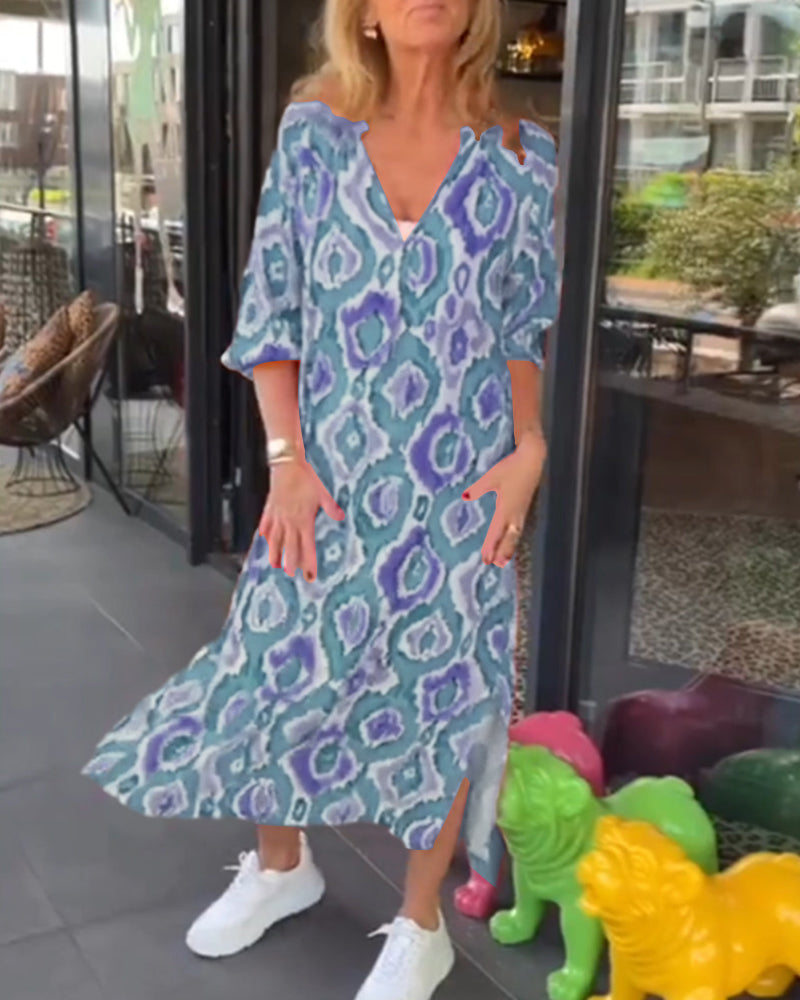 Variant image for Nienke | Women's Summer Midi Dress with Print-16