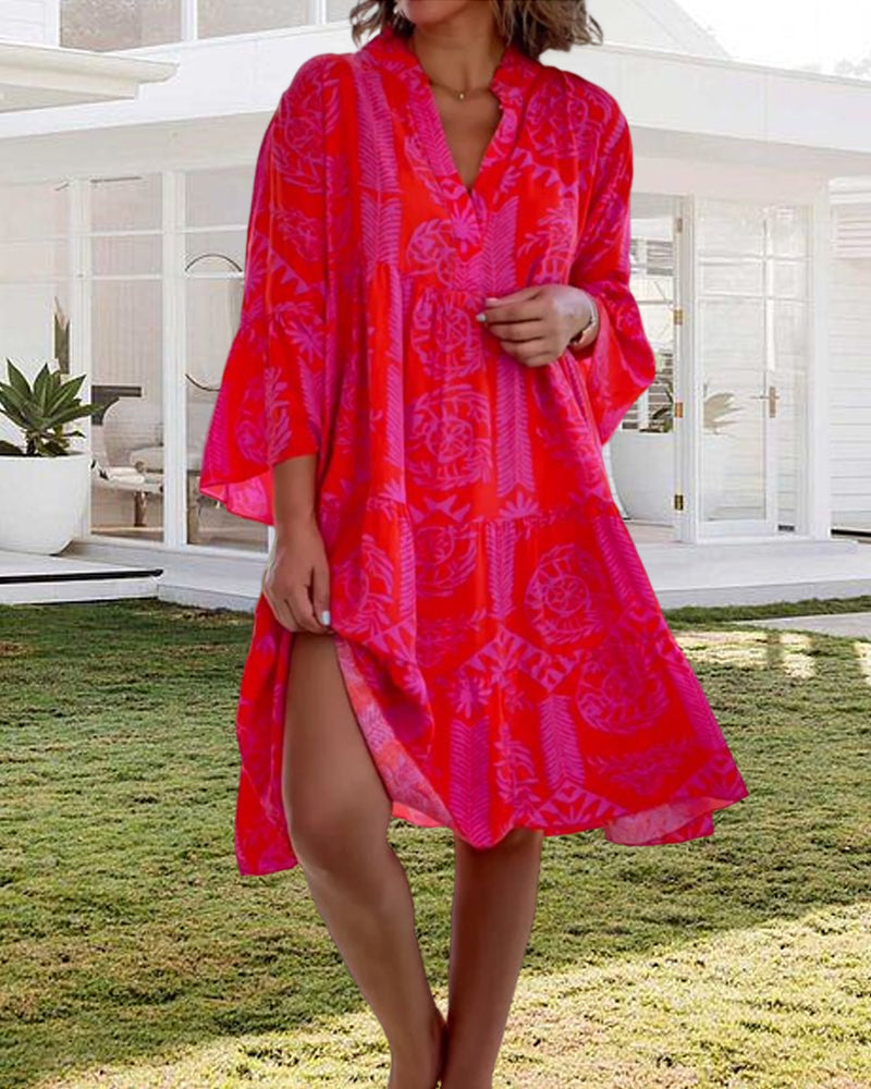 Women's Plus Size Dress | Geometric Boho Print-4