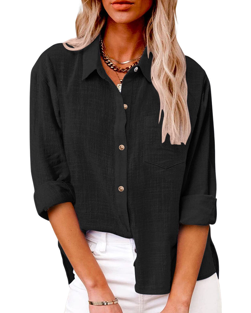 Sophia | Women's Long Sleeve Casual Blouse-2