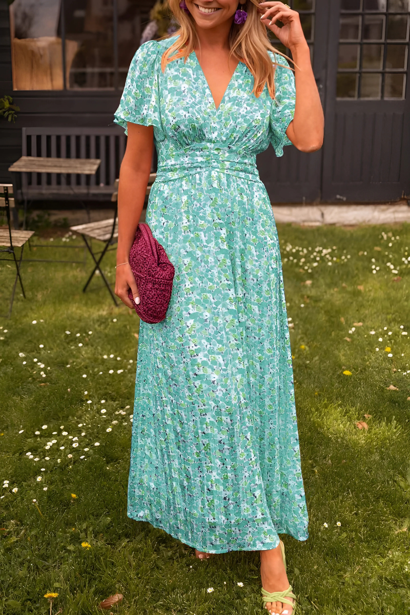 Women's Lightweight Floral Maxi Dress-4