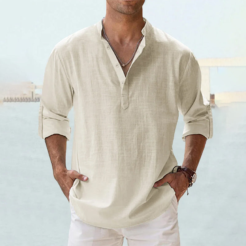 Variant image for Eden | Men's Long Sleeve Linen Shirt-29