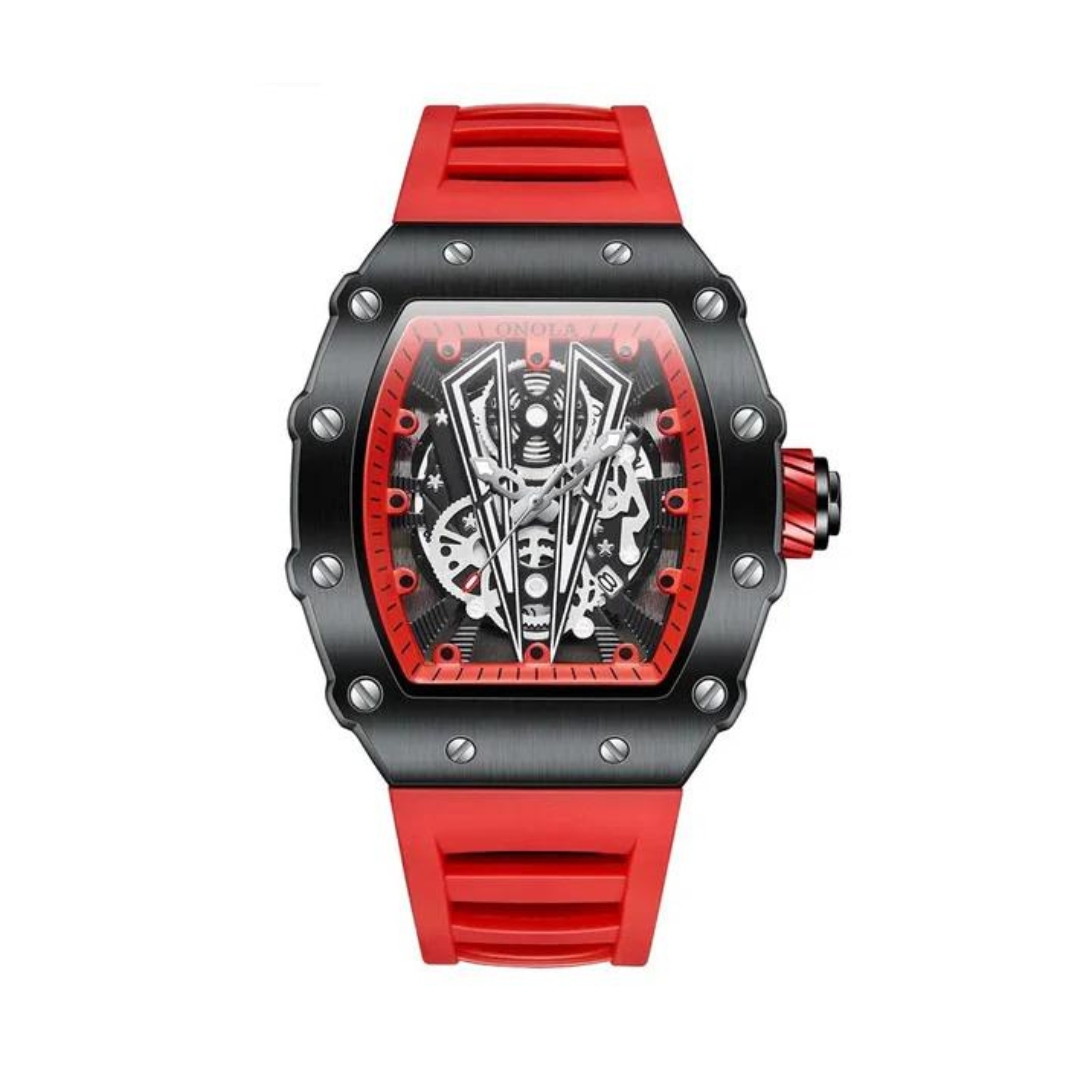 Variant image for Men's Leather Watch Stainless Steel Case-6