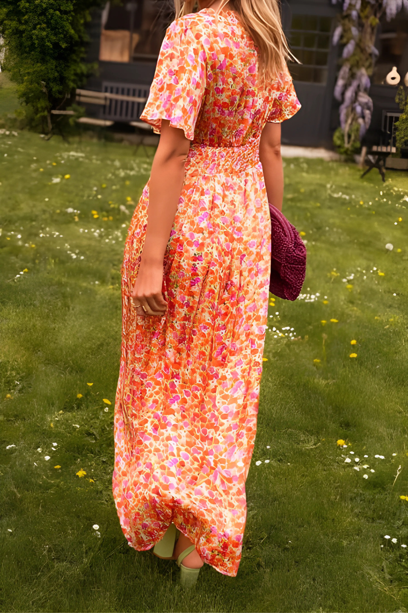 Women's Lightweight Floral Maxi Dress-5