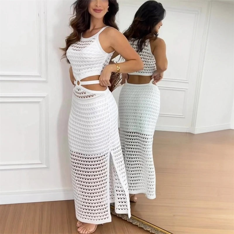 Variant image for Women's Handmade Crochet Two-Piece Set-13