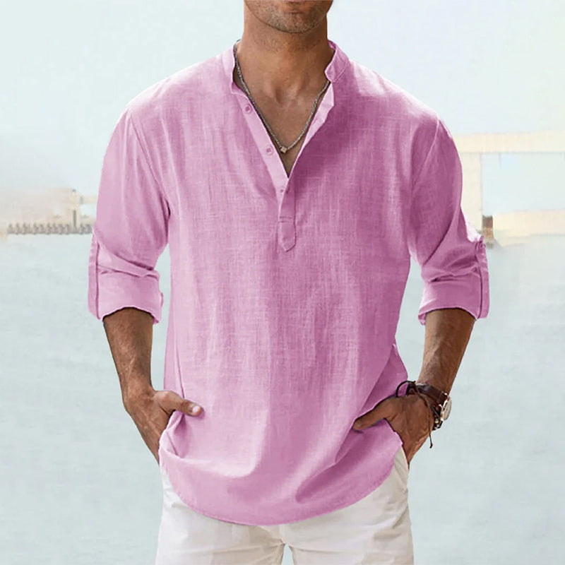 Eden | Men's Long Sleeve Linen Shirt-6