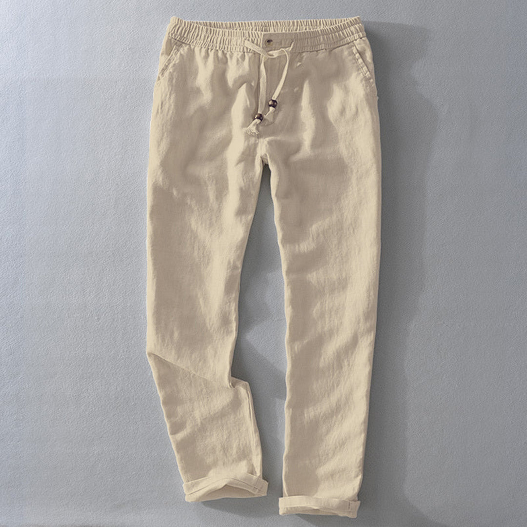 Variant image for Women's White Linen Pants Slim Fit-25