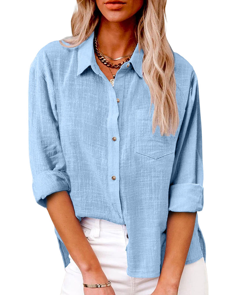 Sophia | Women's Long Sleeve Casual Blouse-1