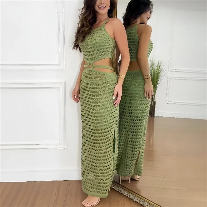 Women's Handmade Crochet Two-Piece Set-1