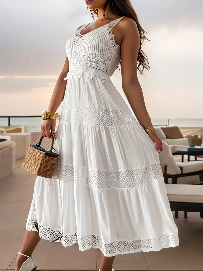 Women's Summer Maxi Dress Polyester-5