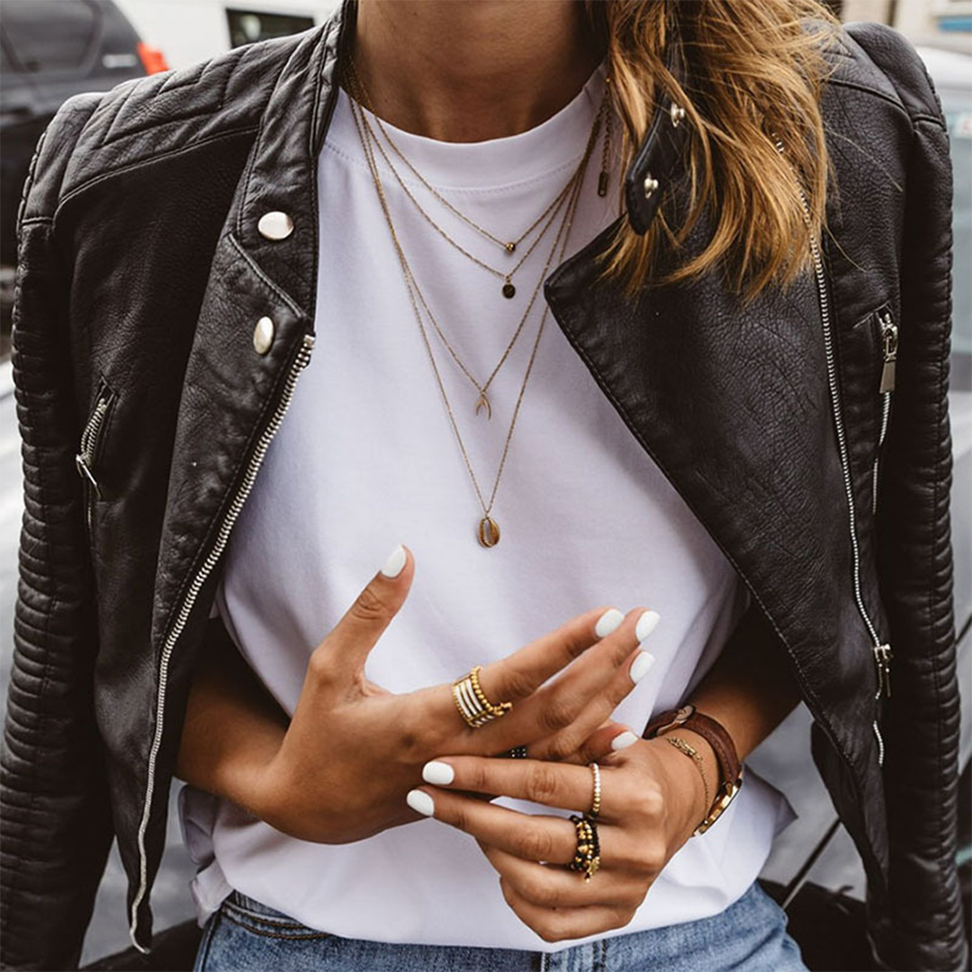 Women's Polyester Leather Jacket-2