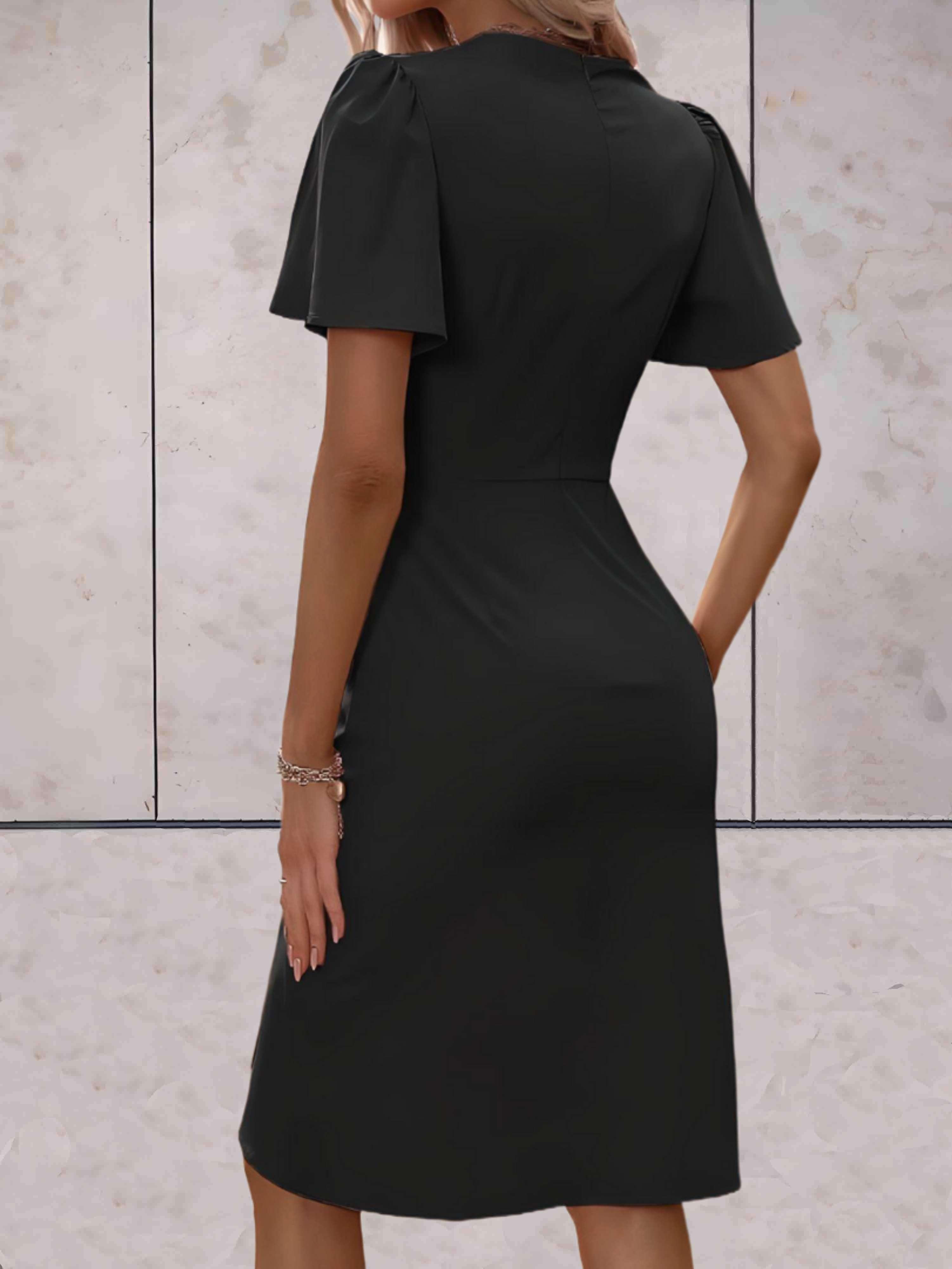 Bianca | Women's Classic V-Neck Wrap Dress-6