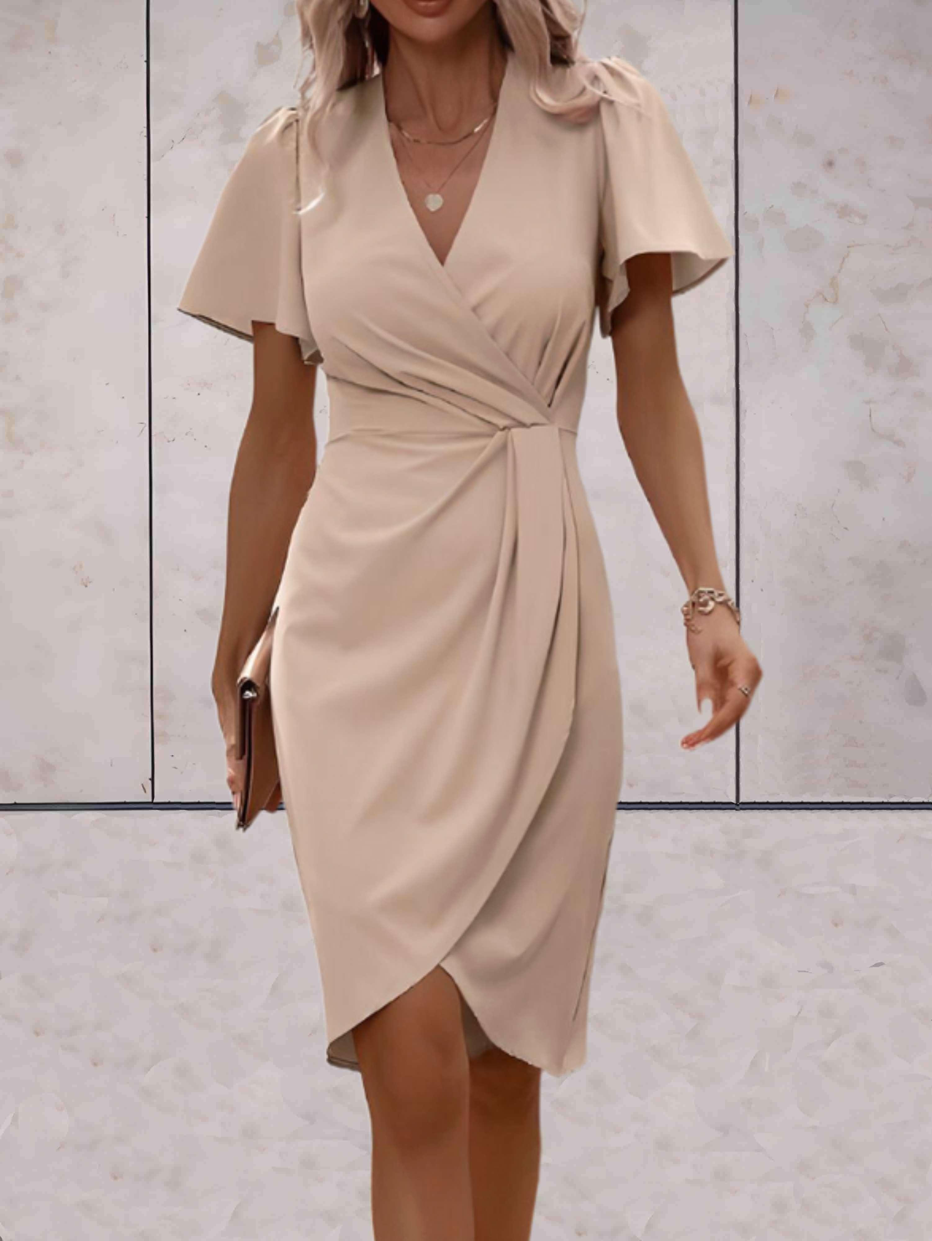 Variant image for Bianca | Women's Classic V-Neck Wrap Dress-13