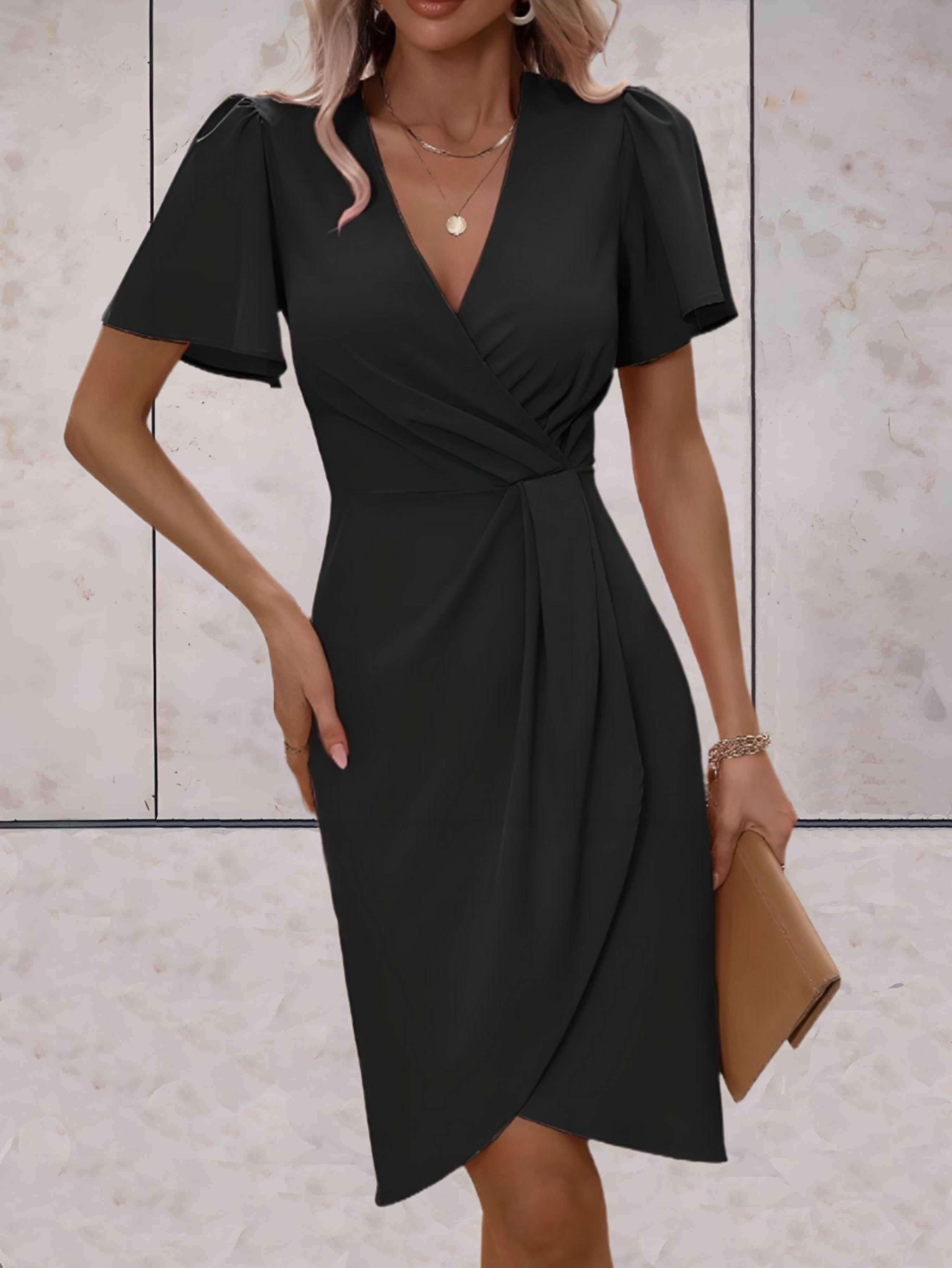 Variant image for Bianca | Women's Classic V-Neck Wrap Dress-5