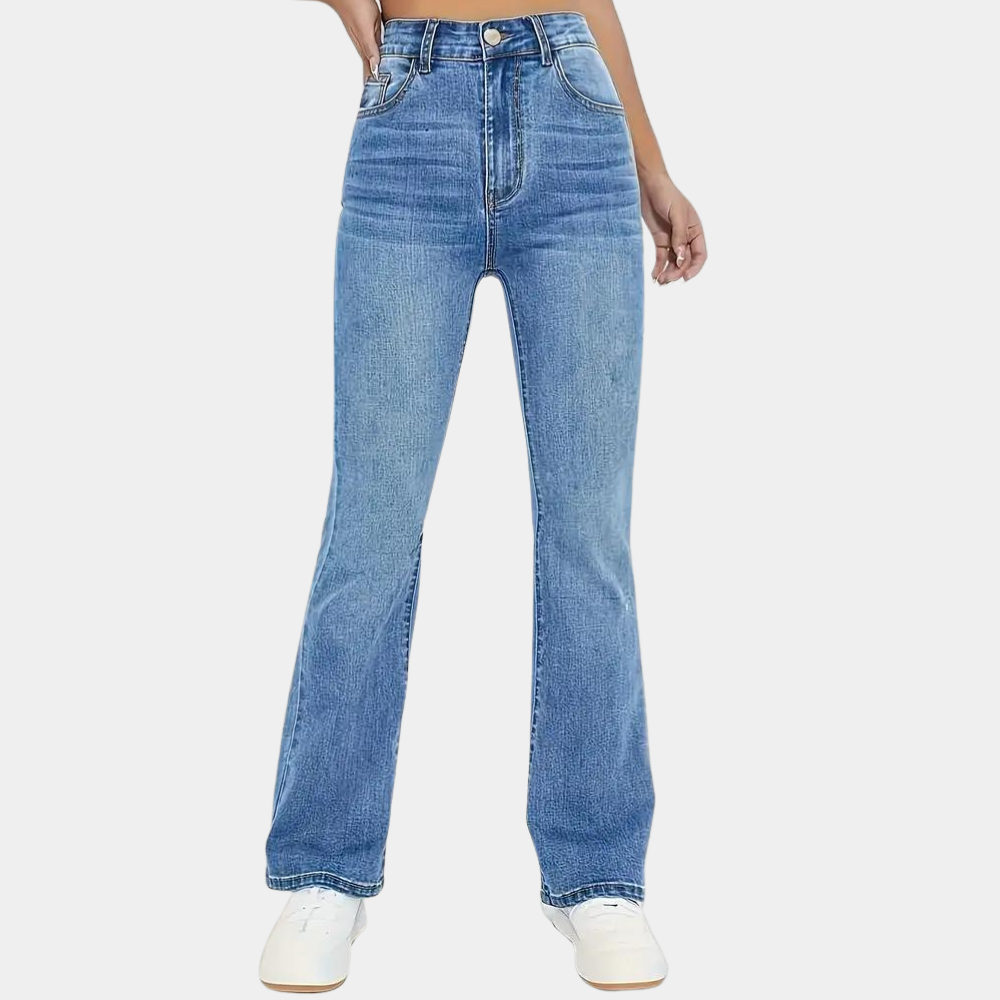 Women's High Waist Black Jeans-5