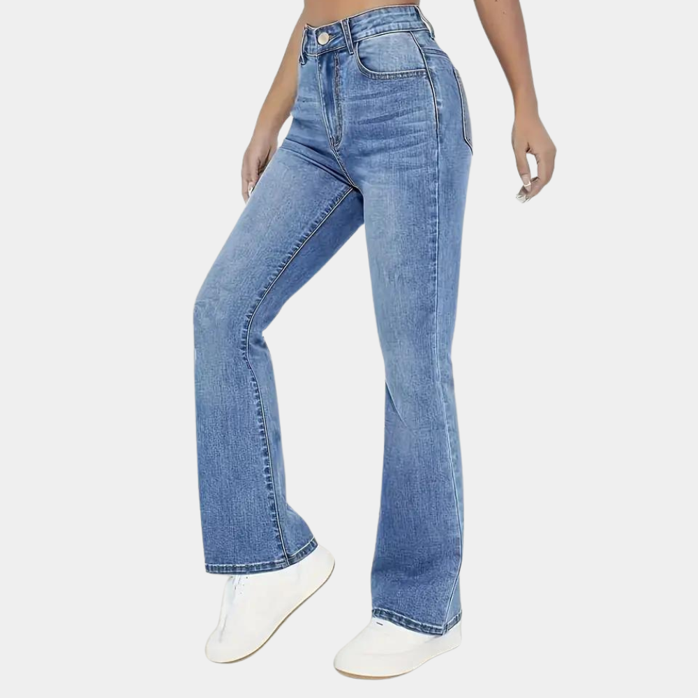 Women's High Waist Black Jeans-1