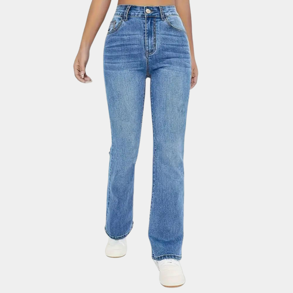 Women's High Waist Black Jeans-3
