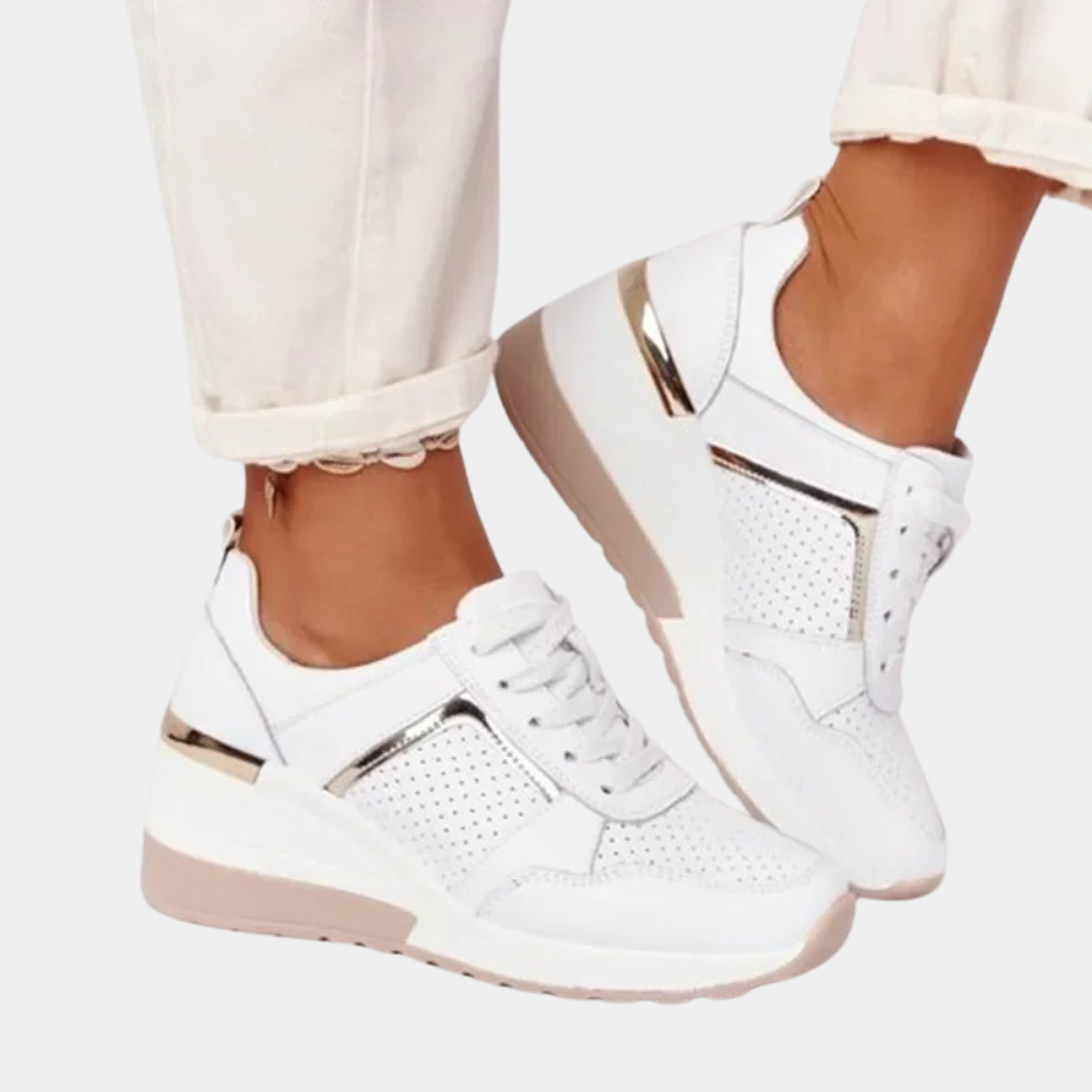 Women's White Slip-On Sneakers Comfortable Casual Footwear-5