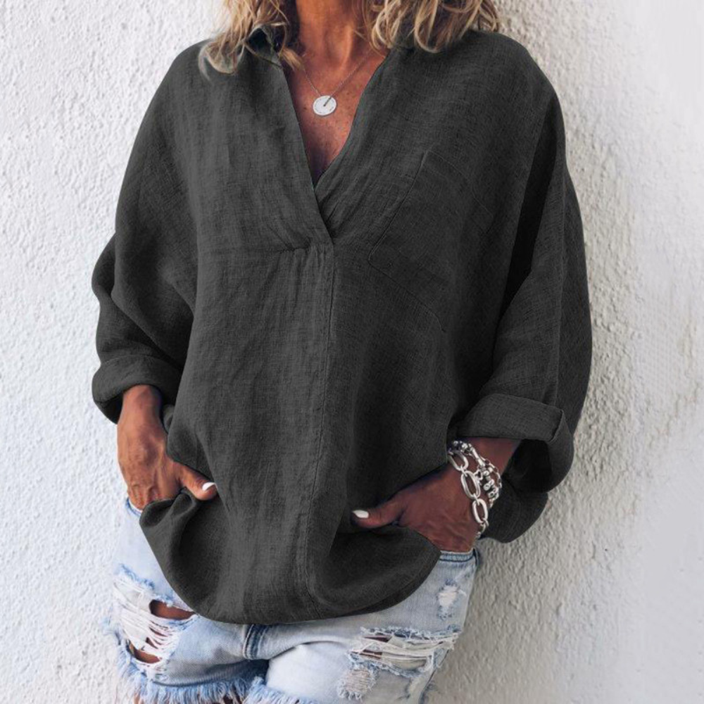 Women's Oversized Blouse Polyester Luxe Style-2