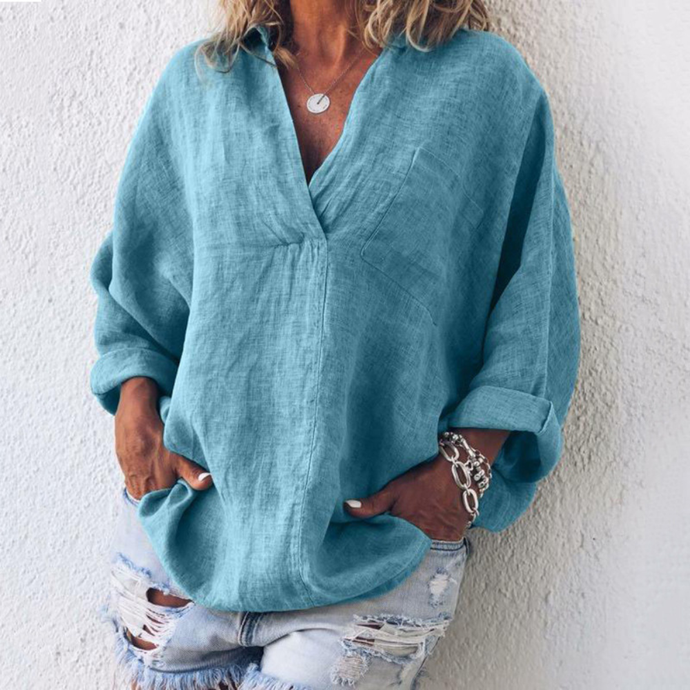 Variant image for Women's Oversized Blouse Polyester Luxe Style-11