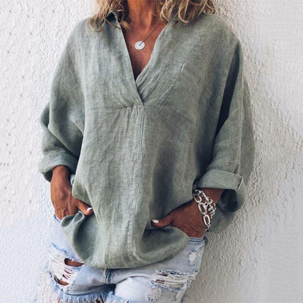 Variant image for Women's Oversized Blouse Polyester Luxe Style-16
