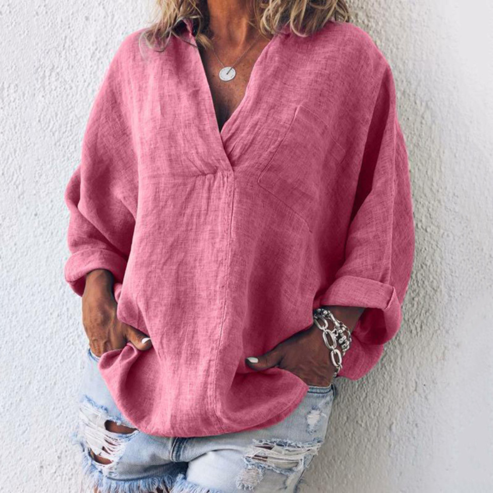 Women's Oversized Blouse Polyester Luxe Style-1