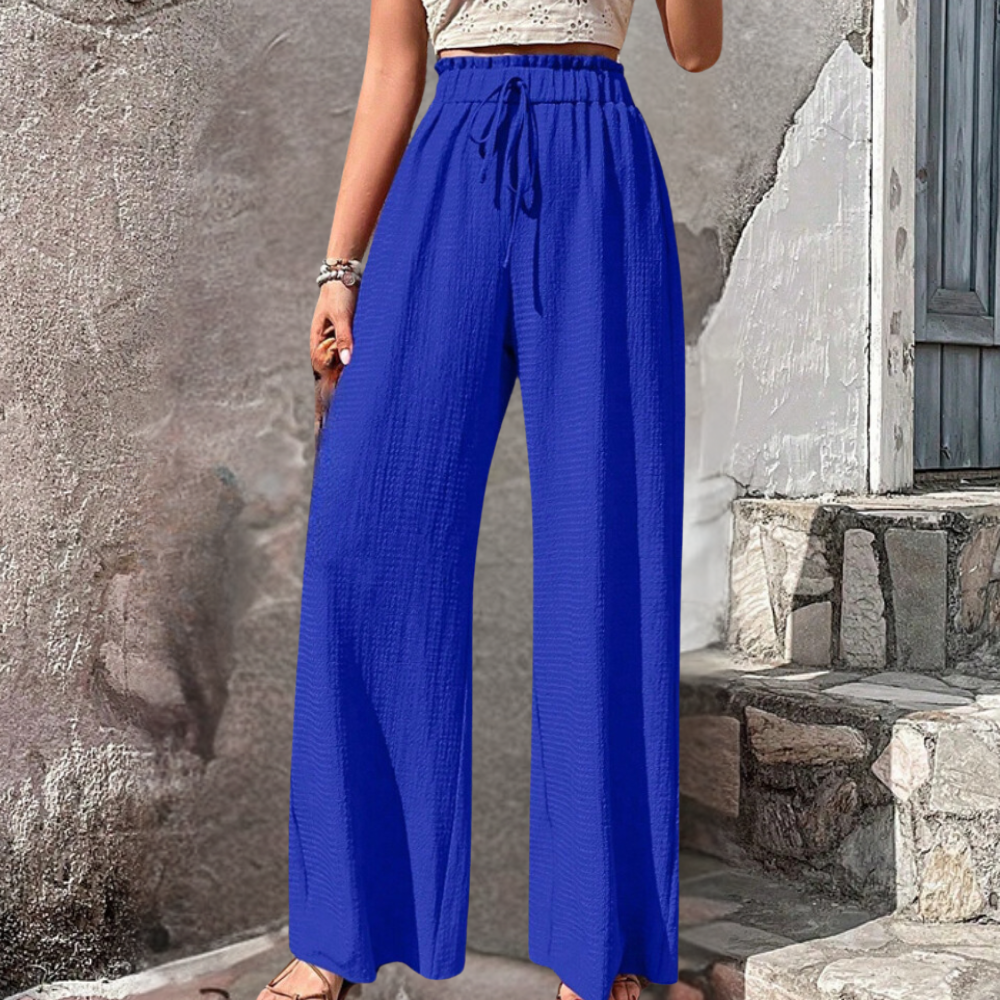 Women's Linen Wide Leg Pants-3