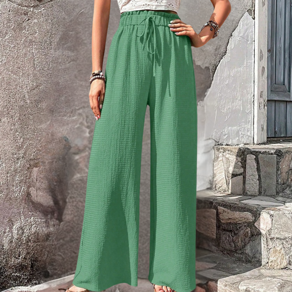 Women's Linen Wide Leg Pants-1