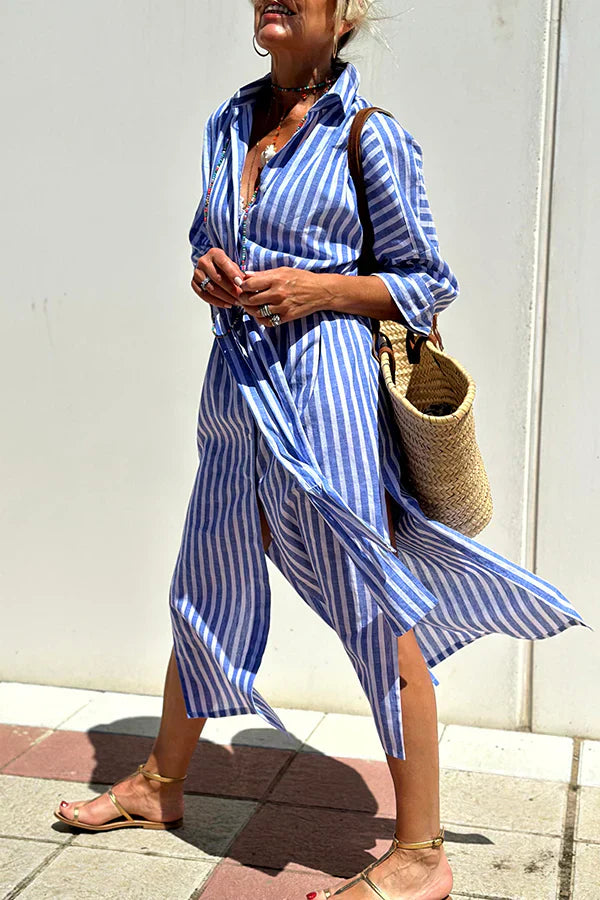 Women's Cotton Shirt Dress-2