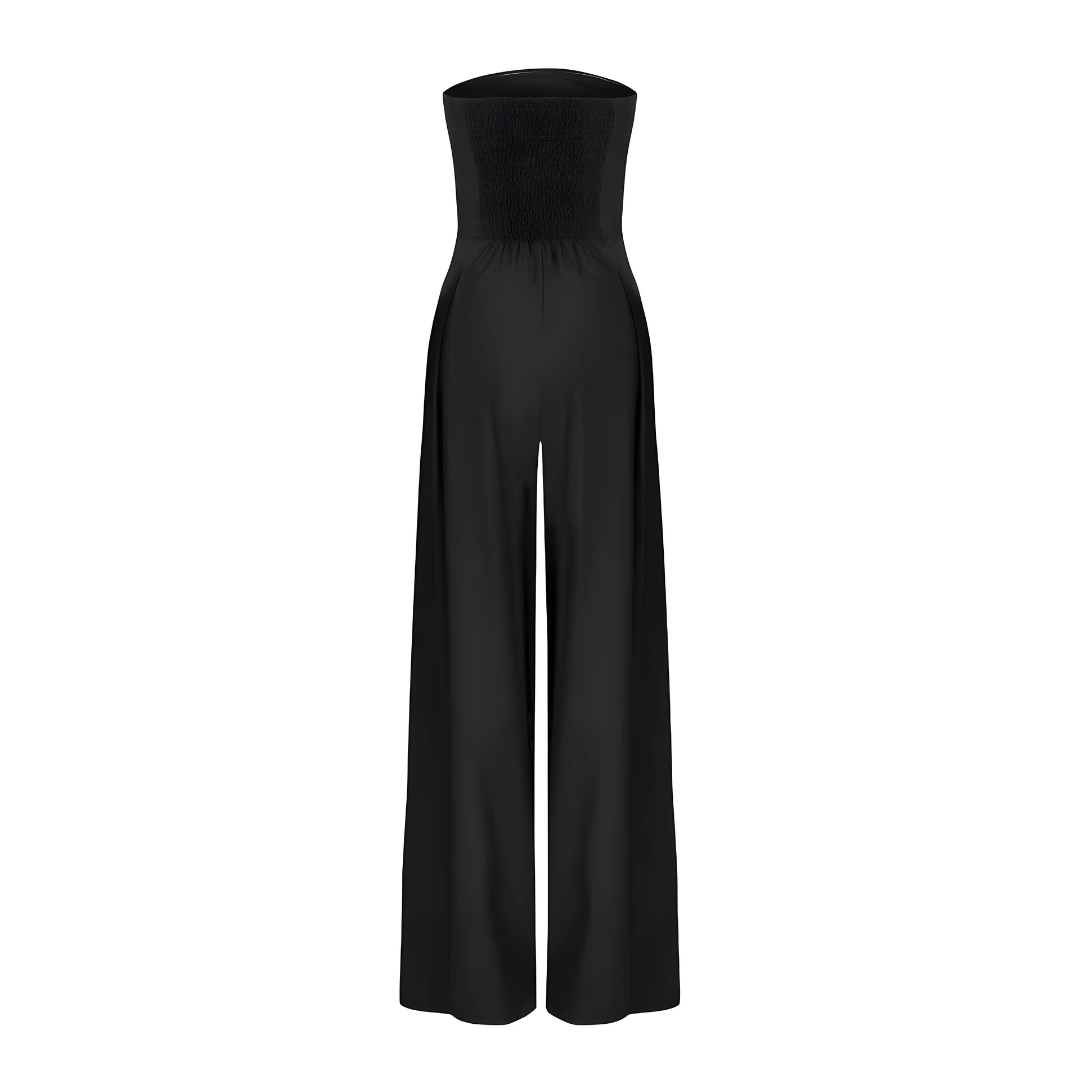 Women's Cotton Strapless Jumpsuit-4