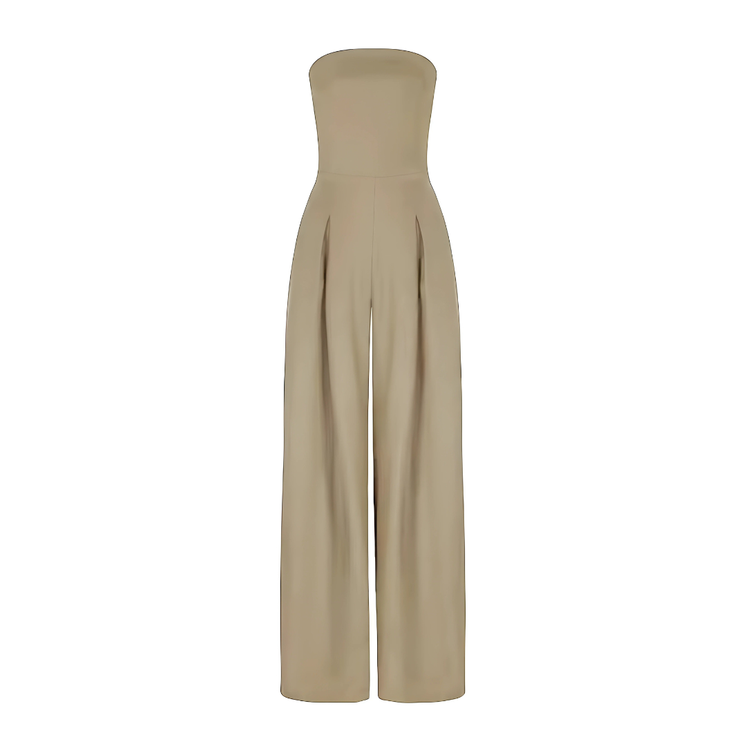 Women's Cotton Strapless Jumpsuit-6