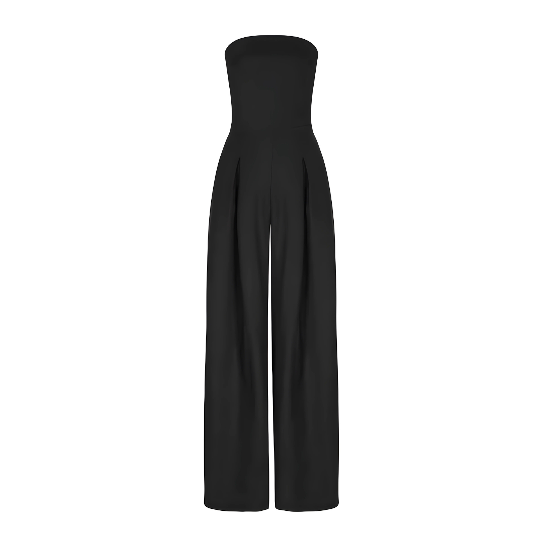Women's Cotton Strapless Jumpsuit-5