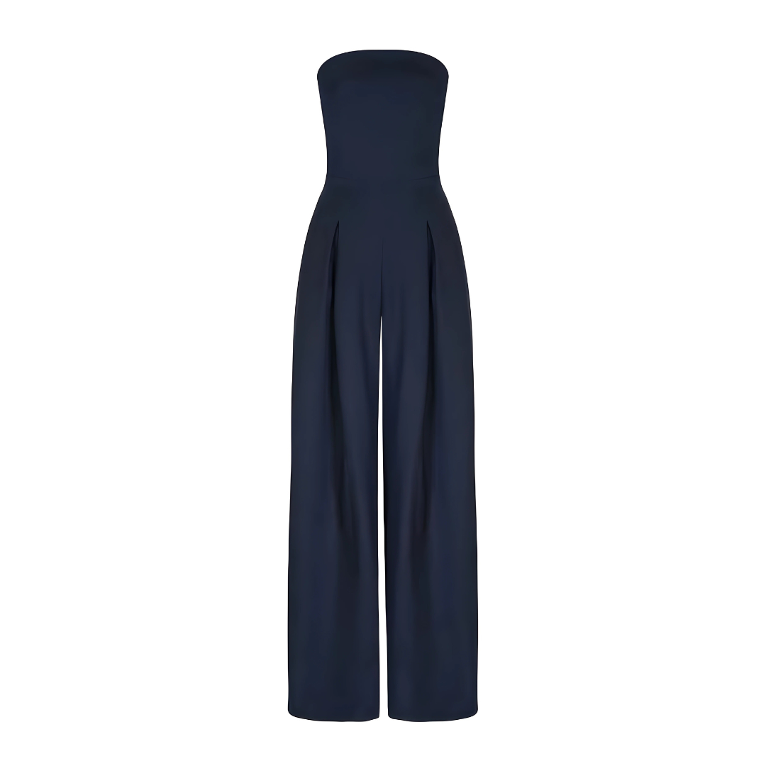 Women's Cotton Strapless Jumpsuit-2