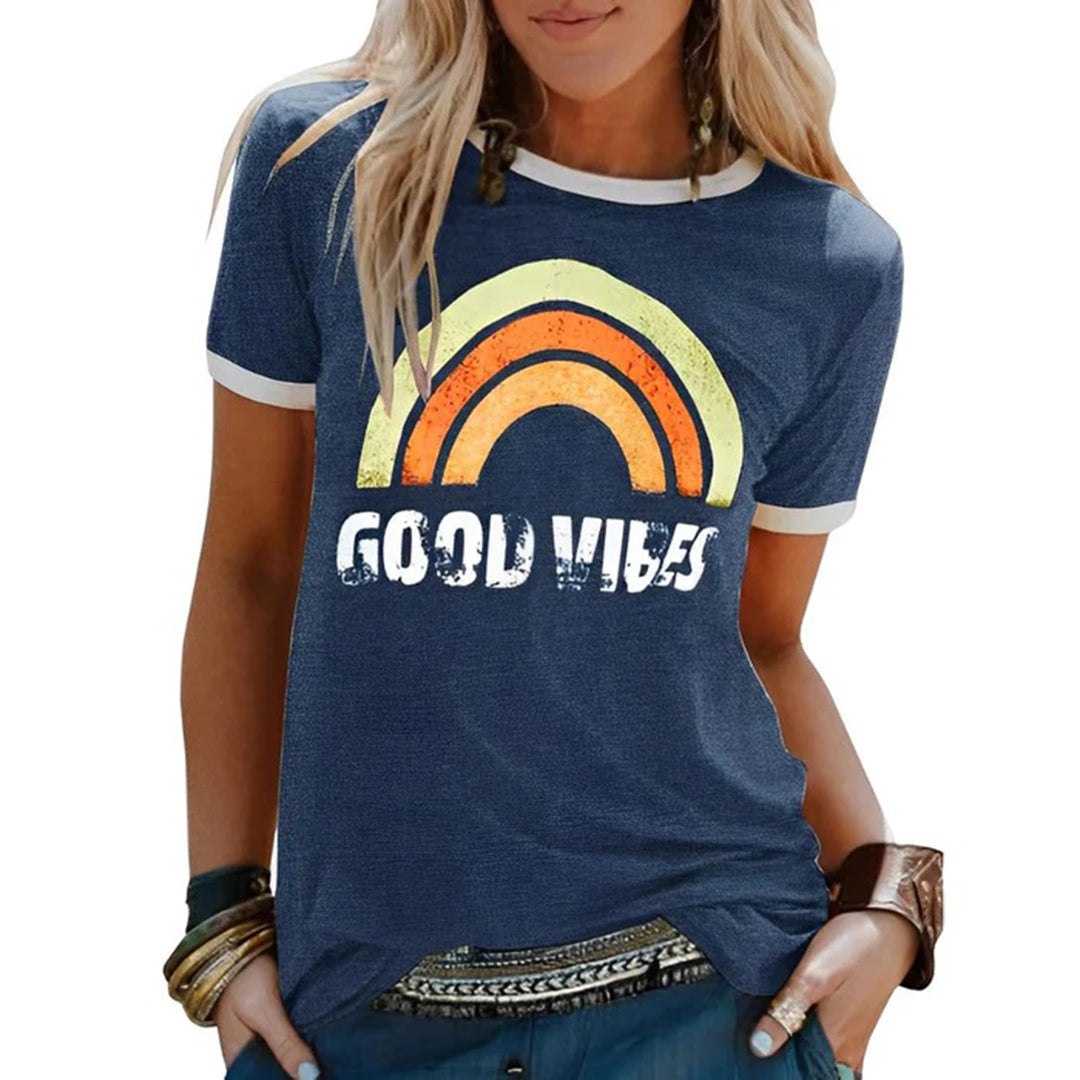 Variant image for Women's Polyester Casual Shirt Rainbow Print-39