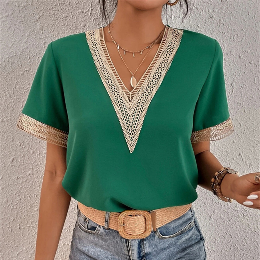 Women's Polyester T-Shirt Loose Fit Elegant-3